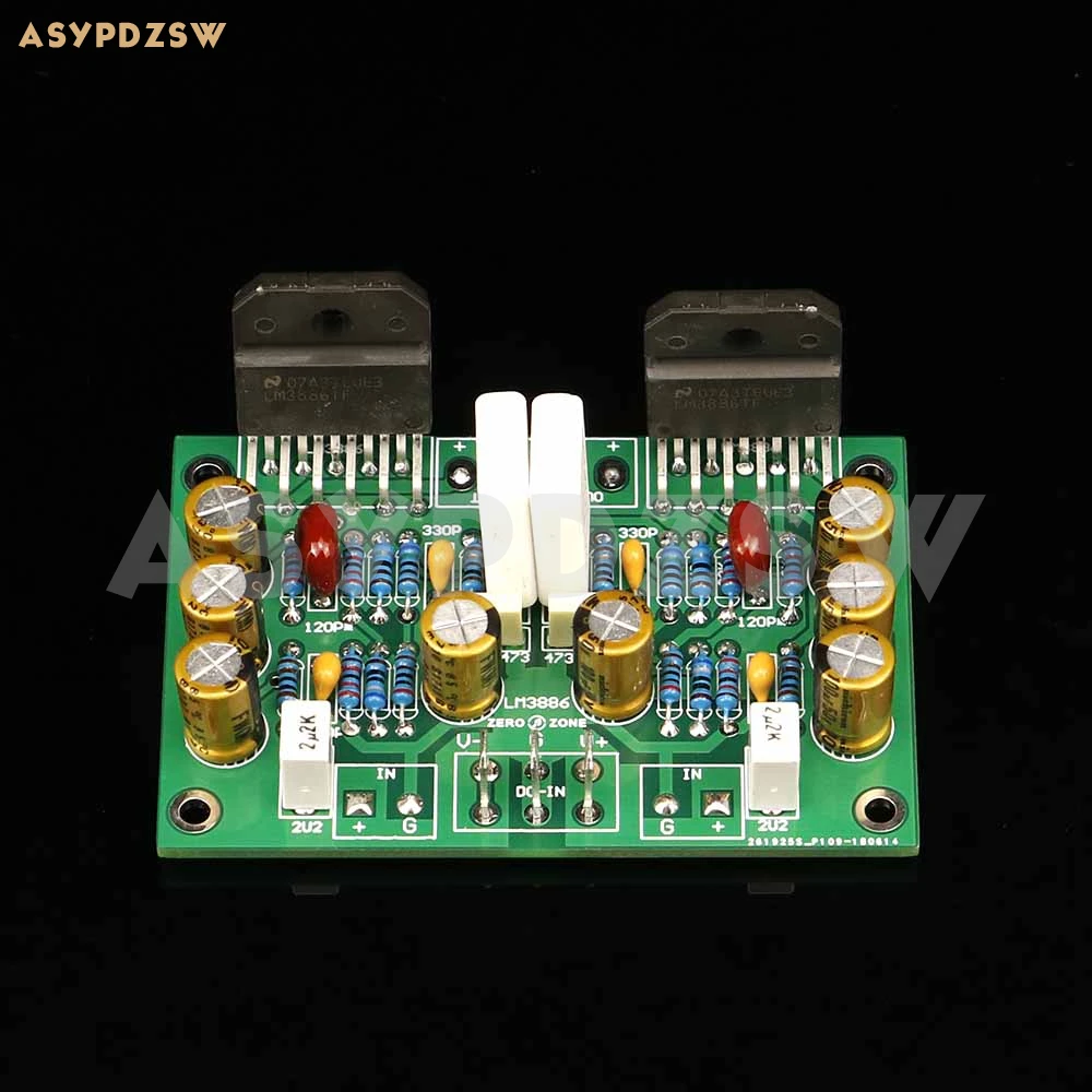 LM3886 MINI Stereo Pure Power amplifier Dynamic feedback circuit PCB/DIY Kit/Finished board summing amplifier Audio Amplifier Boards