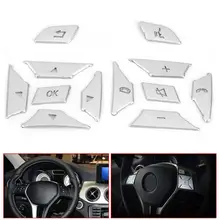 12 шт./компл. рулевое колесо с пуговицами и нашивками для детей Защита отделка подходит для Mercedes Benz W204 W212 W117 автомобиля рога колеса Роговая пуговица