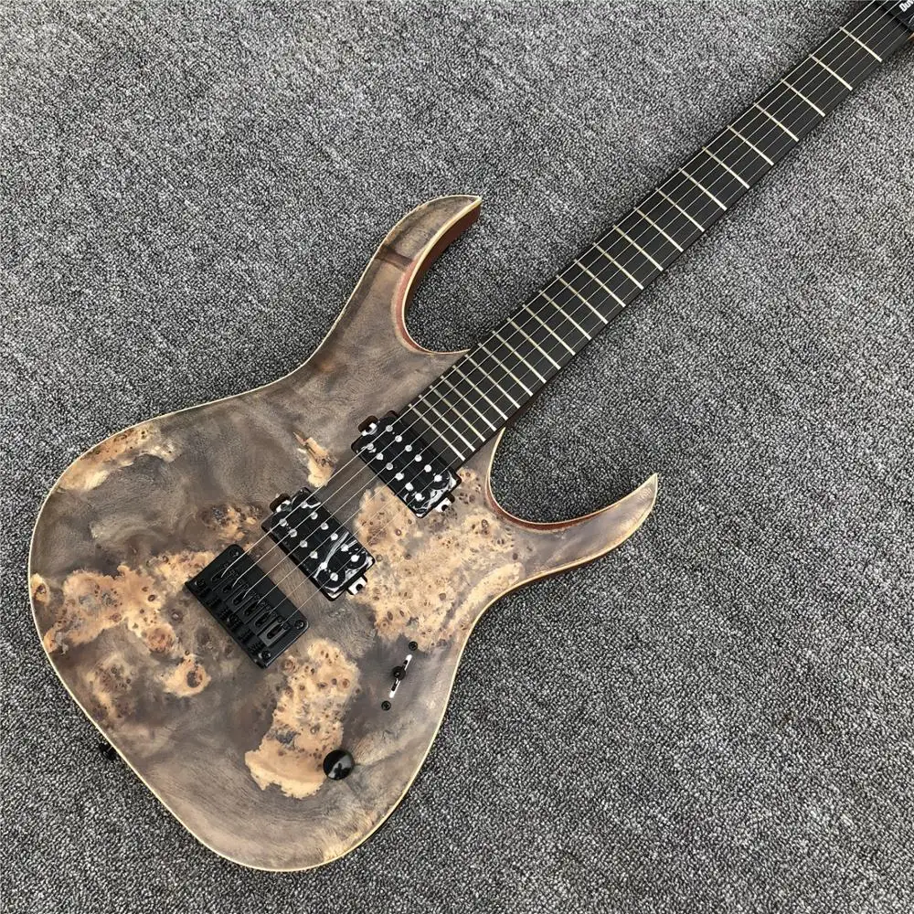Фабрика Mayones 6 струн электрогитара, взрыв кленовый топ черное дерево гриф твердой древесины Mayones гитары ra