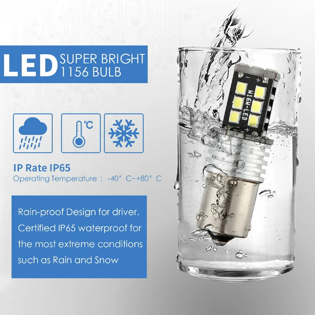 Новинка 1156 P21W BA15S 2835 15LED Canbus Автомобильная задняя резервная лампа заднего хода белая Автомобильная ходовая лампа автоматические светодиоды свет# BE