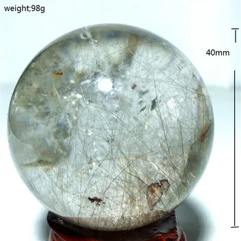 

natural sphere Gold Rutilated quartz crystal l Home furnishing wedding decoration stone globe Reiki masters the servants ball