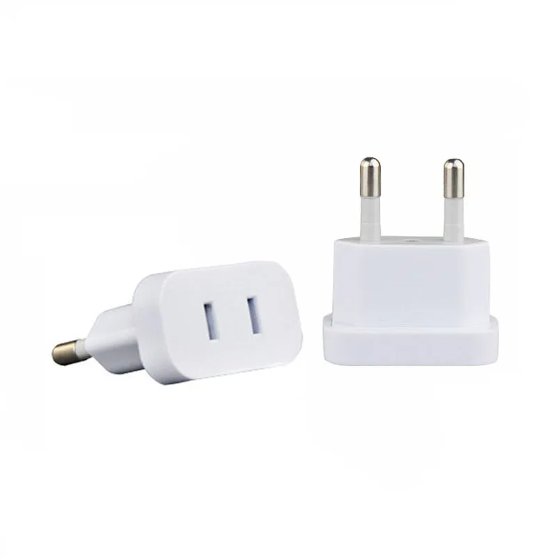 

4.0/4.8mm USA CN Socket to EU Plug Adaptar with Security Door AC Power Adapter Travel Wall Charger Electrical Plug White black