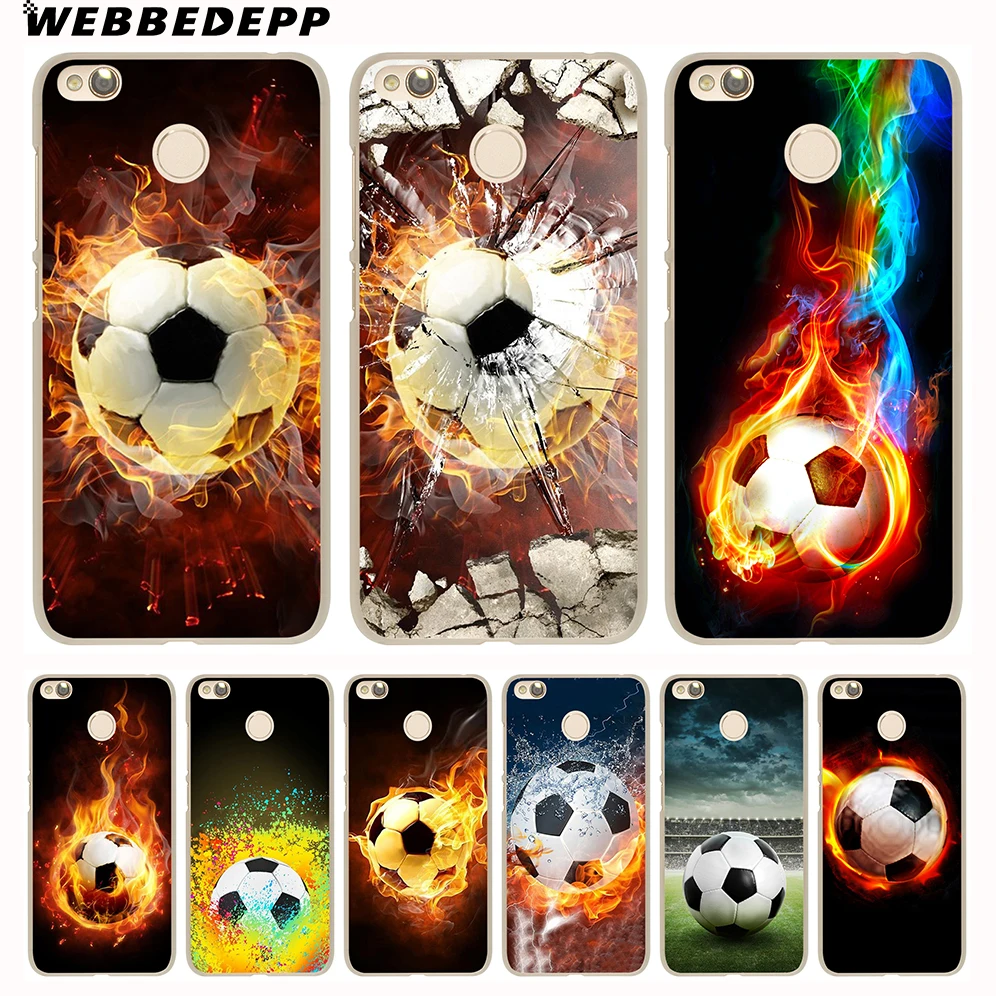 

WEBBEDEPP Fire Football Soccer Ball Hard Phone Case for Xiaomi Mi CC9 CC9E 9T A3 Pro Max 3 Redmi 7A Go K20 Pro