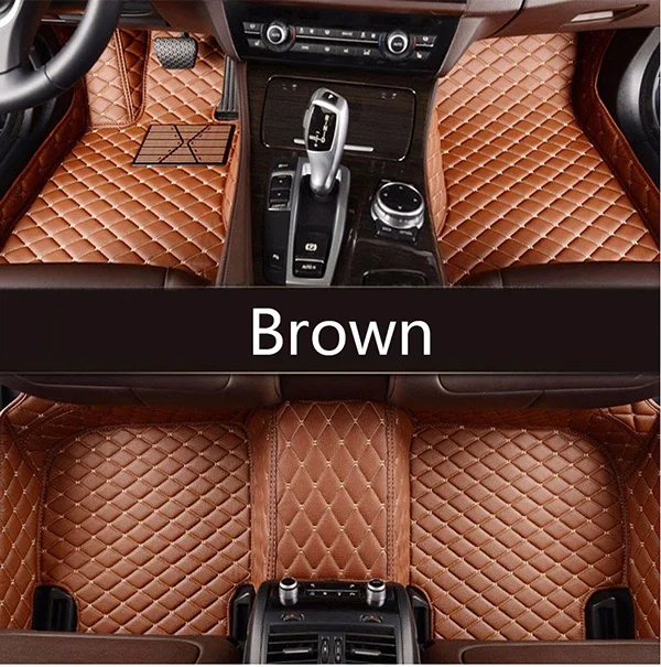 Кожаные автомобильные коврики для Infiniti все модели EX25 FX35 M25 M35 M37 M56 QX50 QX60 QX70 G25 JX35 аксессуары для укладки волос - Название цвета: Brown