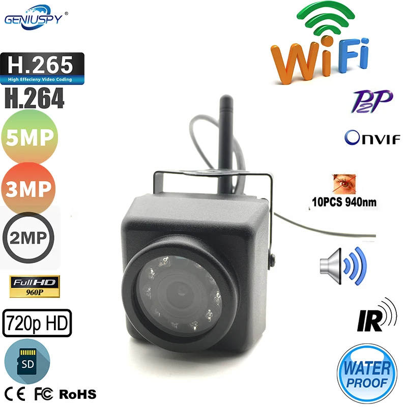 Imx335 5Mp 1.3Mp 2Mp1080P Visione Notturna Mini Wifi Esterno Telecamera Ip Audio Sicurezza Wireless Impermeabile Camhi Bird Cage Bus Robot