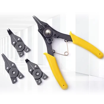 

New 4 in 1 Snap Ring Pliers Set Multi-function Circlip Combination Retaining Clip Mini Diagonal Pliers Hand Tools I88 2019 #1