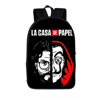 

Money Heist Backpack La Casa De Papel Women Men Rucksack House of Paper Laptop Backpack For Teenager Boys Girl School Bags