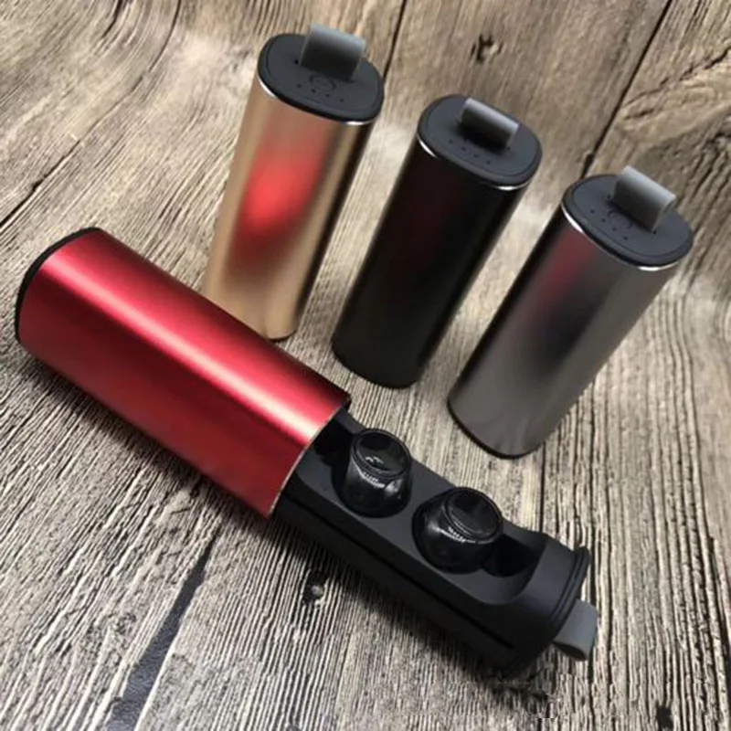 Red Новинка S5 TWS Bluetooth V4.2 наушники стерео музыка IPX5 водонепроницаемые настоящие Беспроводные наушники с зарядной коробкой 600 мАч для Xiaomi Iphone - Цвет: Red