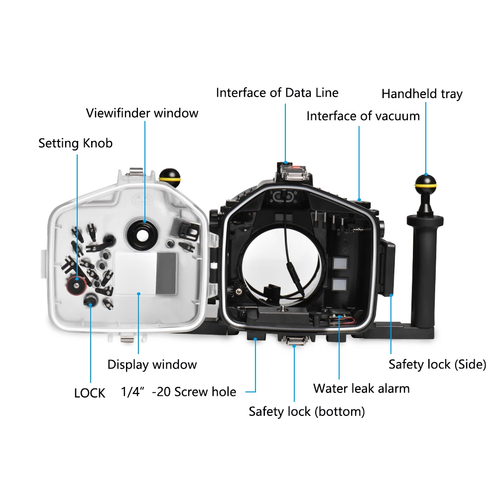 Водонепроницаемый чехол для камеры Canon EOS 6D II с объективом 24-105 мм защитный чехол для камеры для подводного плавания 1 комплект