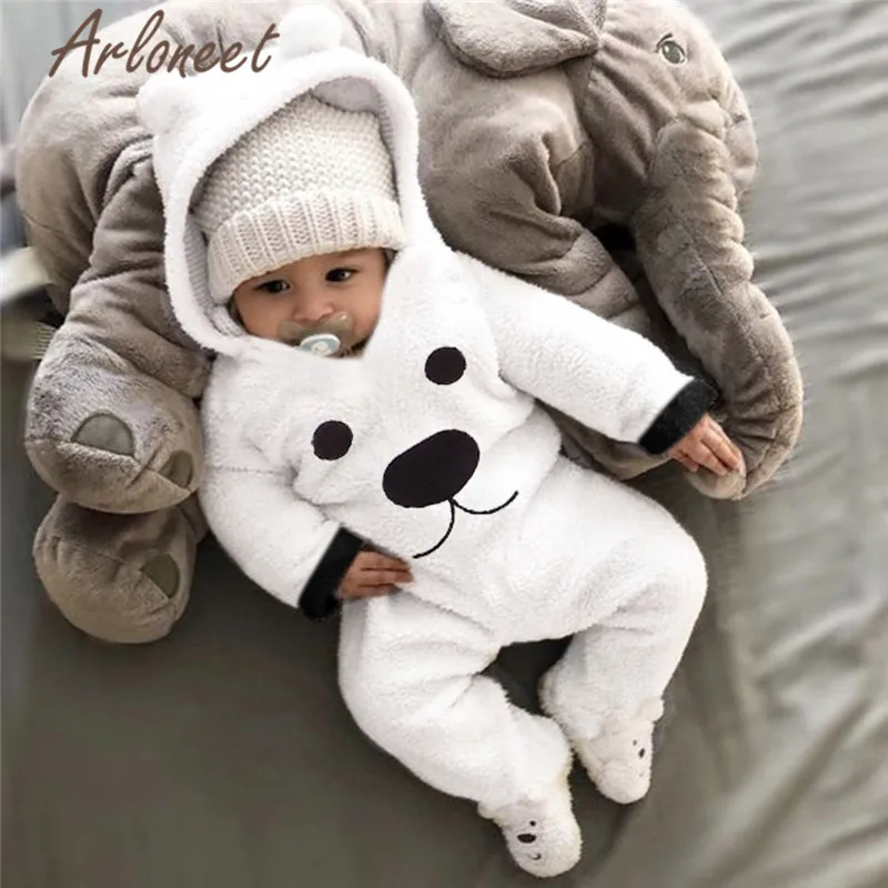 ARLONEET; Пальто с героями мультфильмов; Комбинезон для маленьких мальчиков; зимний теплый комбинезон с принтом медведя для маленьких девочек; комбинезон; Верхняя одежда; пальто с капюшоном; комбинезон; Bebe Menina