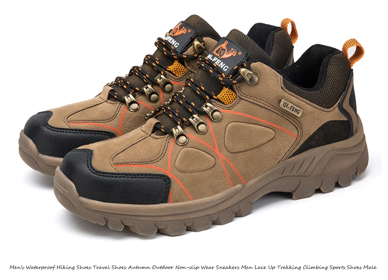 Мужская водонепроницаемая походная обувь, обувь для путешествий, осенняя уличная Нескользящая одежда, кроссовки, мужские кроссовки на шнуровке, треккинговые скалолазание, спортивная обувь для мужчин