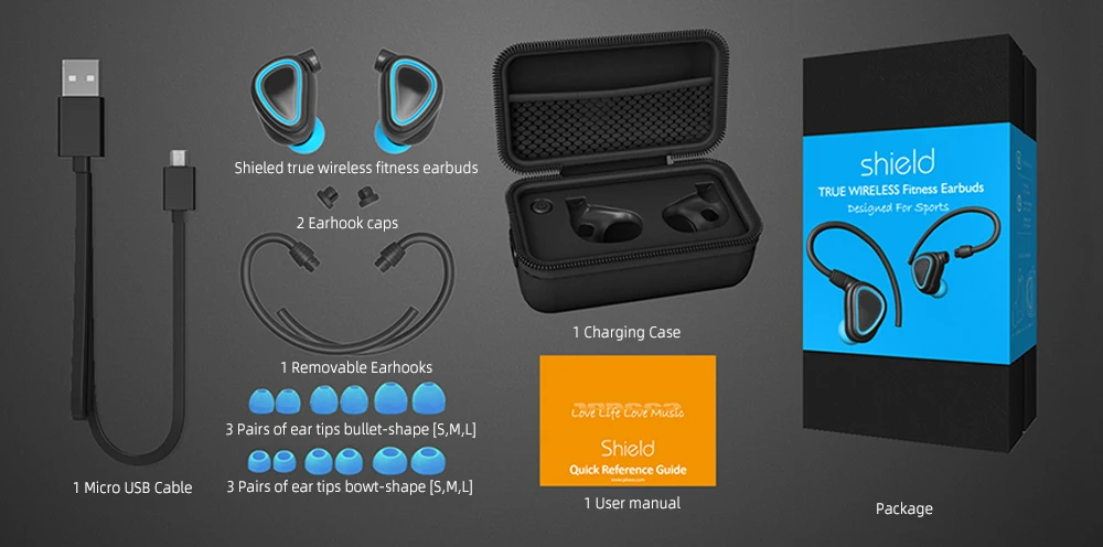 Новые спортивные беспроводные наушники, наушники Bluetooth 4,1, стерео наушники с шумоподавлением и зарядным устройством для бега, Android PC