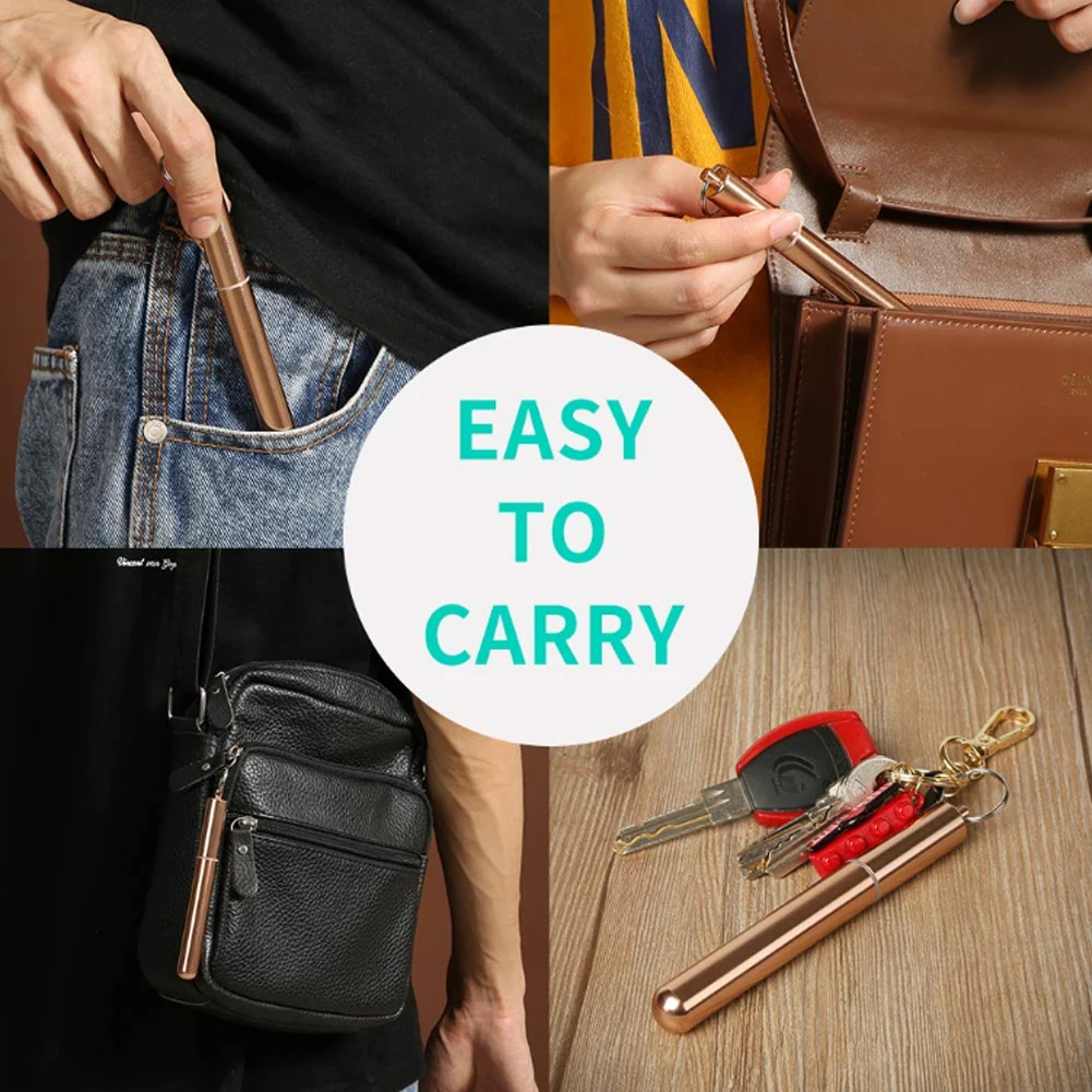 Portable Stainless Steel Telescopic Drinking Straw Reusable Straw Brush Set Kit Folding Drinking Straws for Travel Outdoor