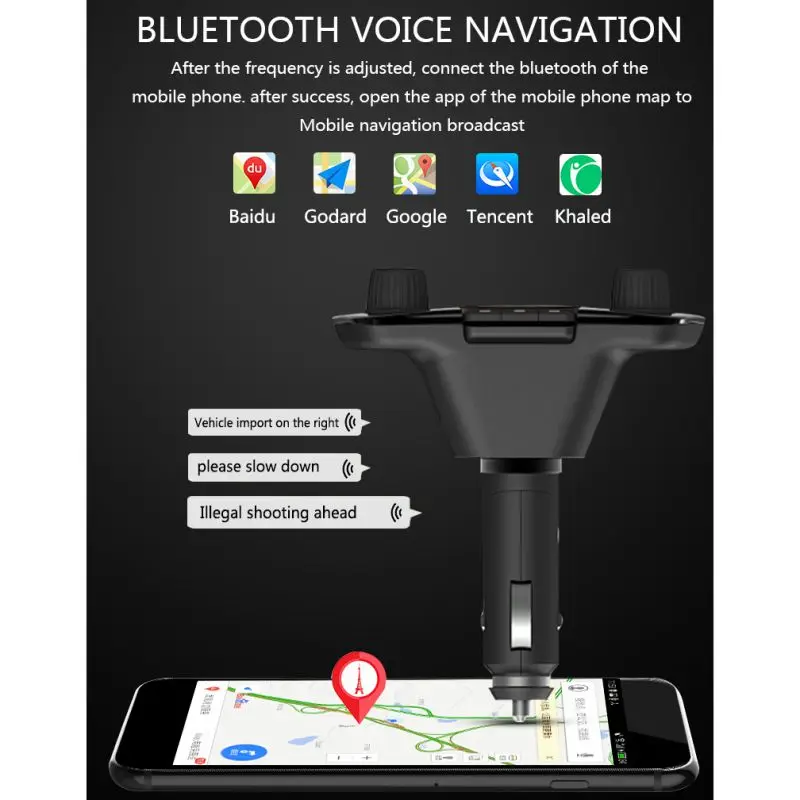 2.1A двойной USB зарядное устройство Hands Free беспроводной Bluetooth fm-передатчик Aux модулятор Автомобильный комплект автомобильный аудио mp3-плеер автомобильные аксессуары