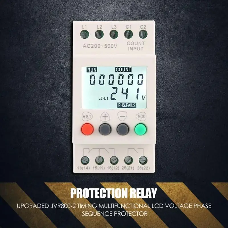 3 фазы защитное реле модный Din Rail над/под Напряжение защитное устройство предохранитель необходимые предметы домашнего обихода