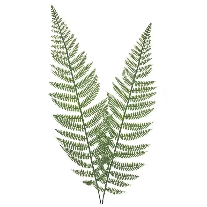 10PCS Artificial Boston Fern Bush Plant Faux Leaves Green Plants for Home Decor