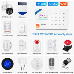 FUERS – Kit de système d'alarme de sécurité sans fil W181, wi fi, GSM, Tuya, pour maison intelligente, contrôle de caméra IP, sirène à numérotation automatique 