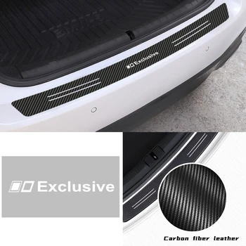 

3D Carbon Fiber Exclusive Emblem Car Door Plate Anti Scratch Protector Stickers Car Styling Trunk Rear decoration Accessories