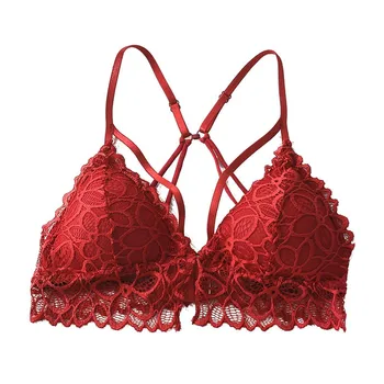 

New Sexy Thin Wire Free Bra Bustier Sheer Top Seamless Bralette 3/4 Cup Bras Floral Sexy Lace Bra Brassiere Lingerie Underwear