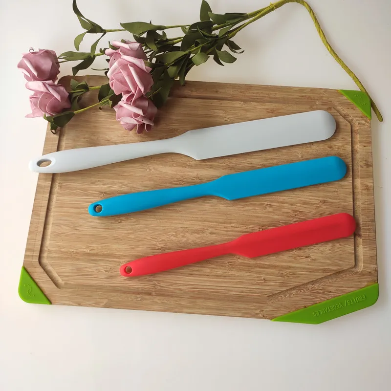 1PC Silicone Spatula Set Heat Resistant Cake Cream Butter Spatulas Mixing Scraper Baking Pastry Tools Kitchen Knife XB 003