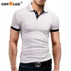 Covrlge Polo Shirt Men Summer Stritching Men's Shorts Sleeve Polo Business Clothes Luxury Men Tee Shirt Brand Polos MTP129 ► Photo 2/6