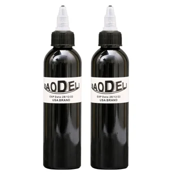 

2 premium black tattoo inks permanent makeup pigment tattoo ink 4oz 120ml / bottle tattoo supplies professional makeup eyeliner