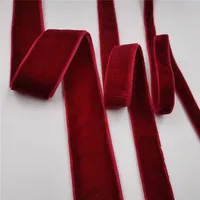 5yards/lot 6mm,9mm,15mm,19mm,25mm Wine Double Faced Nylon Velvet Ribbon Velour Ribbons Webbing Diy Accessories