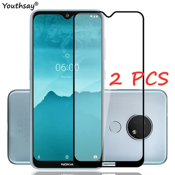 Перейти на Алиэкспресс и купить 2 шт для Nokia 6,2 стекло протектор экрана Полный Клей Защитная пленка для Nokia 6,2 7,2 5,3 закаленное стекло для Nokia 6,2
