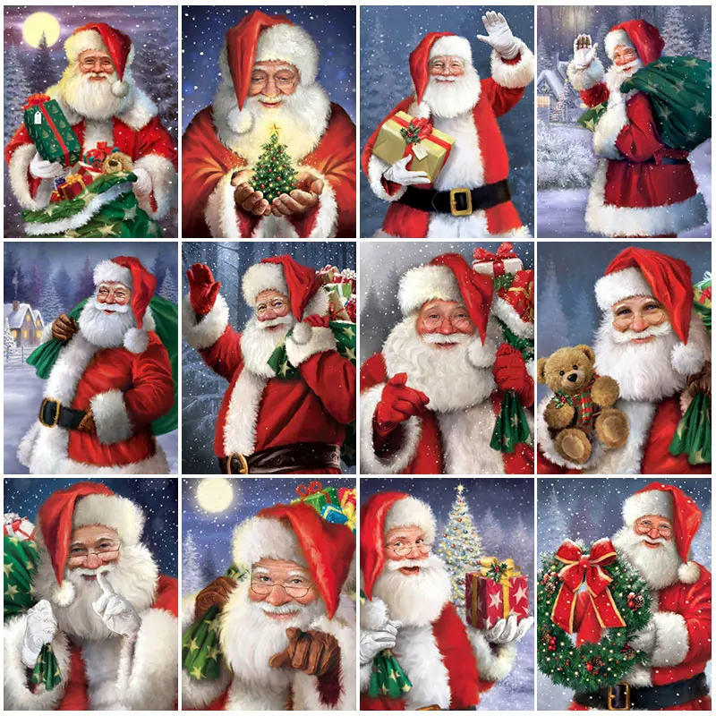 5D бриллиантовый рисунок Рождество Алмазная вышивка бриллианты Рождественская