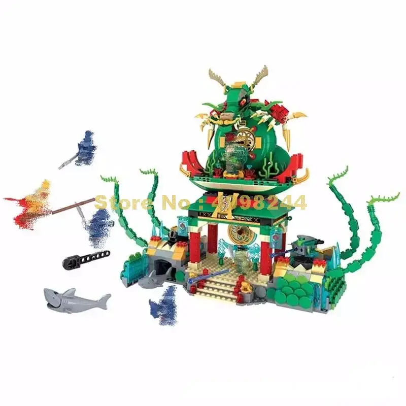 

5048 948pcs fantasy westwards journey dragon palace winner building block 6 figures Bricks Toy