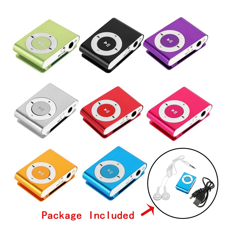 

USB metal mini Clip mp3 Player sport portable Music digital TF/SD Card Slot player mp 3 player card running Protable Mini Mp3 Mu