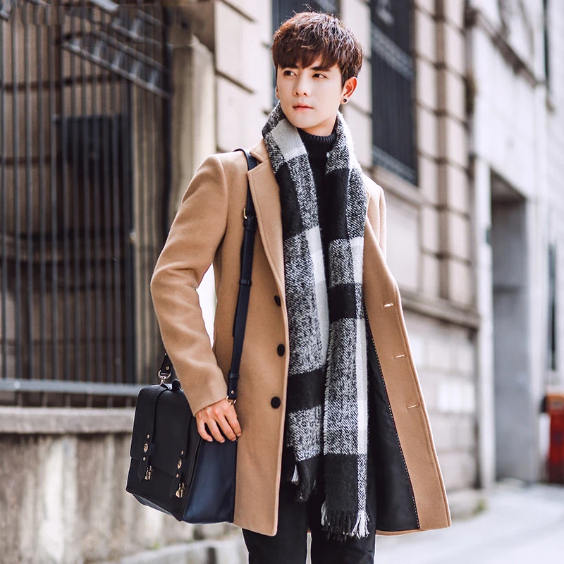 Wool Blend Men's Coat Woollen Overcoat Winter Autumn Men Coat Fashion Brand Clothing Lined Warm Woolen Overcoat Male MOOWNUC 5XL Wool Blend Men's Coat Woollen Overcoat Winter Autumn Men Coat Fashion Brand Clothing Lined Warm Woolen Overcoat Male MOOWNUC 5XL