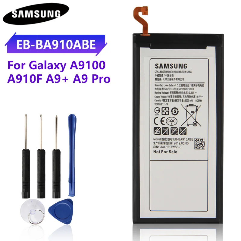

Original Replacement Phone Battery EB-BA910ABE For SAMSUNG GALAXY SMA9100 A9100 2016 SM-A910F A9+ A9Pro A9 Pro A910F 5000mAh