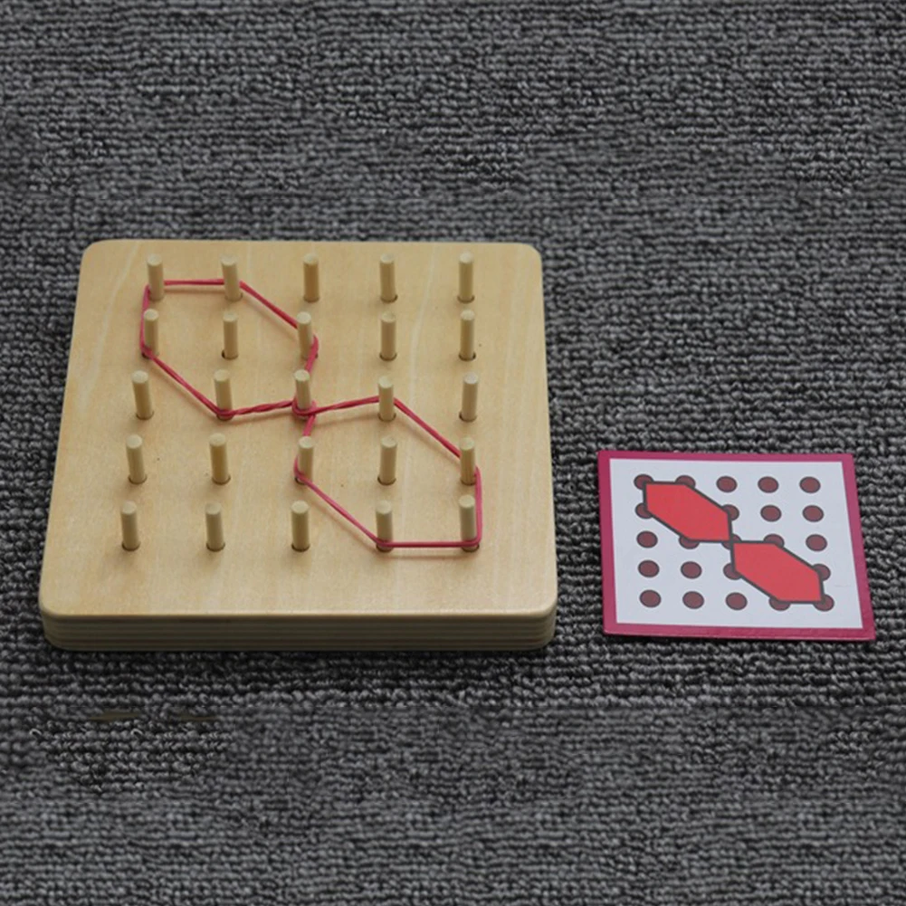 Креативная детская графика резиновый галстук для ногтей Geoboard с картами Математика Обучение детство образование Дошкольные Детские игрушки