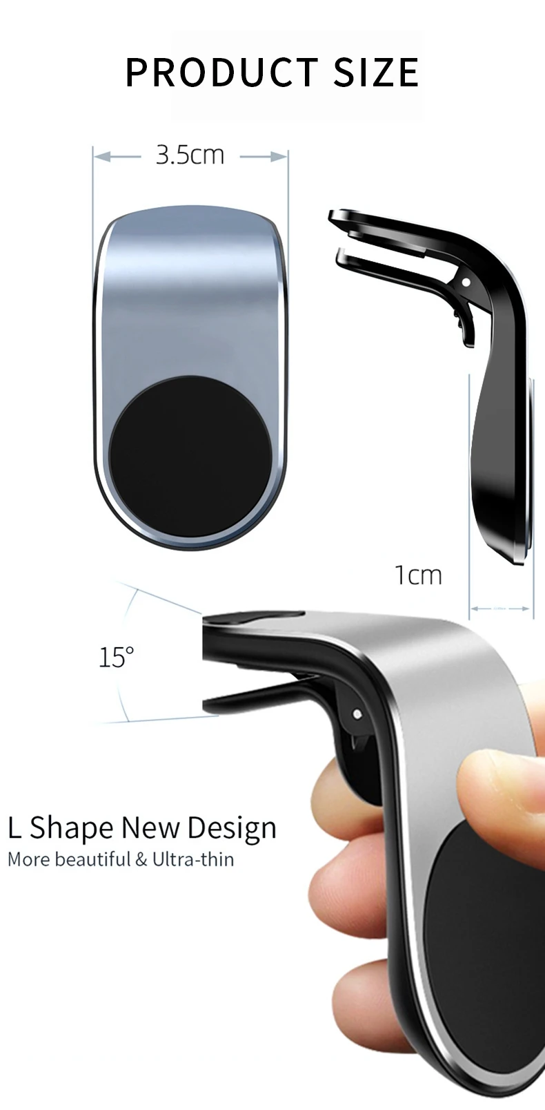 Металлический магнитный автомобильный держатель для телефона, мини Крепление на вентиляционное отверстие, Магнитная подставка для мобильного телефона iPhone XS Max для смартфонов Xiaomi в автомобиле