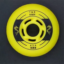 [72 мм 76 мм 80 мм] TianBo Inline Skate Wheel, 83A FSK слалом Recommand! Высокие эластичные колеса T& B для слалома уличной щетки