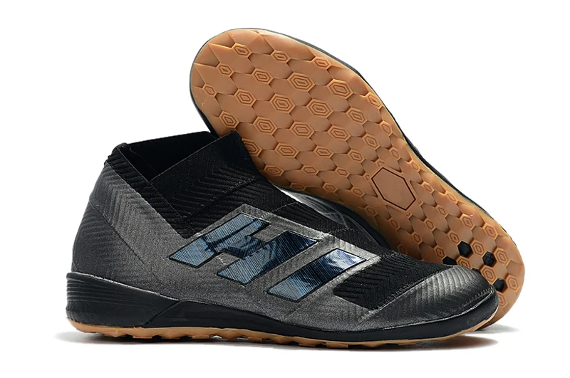 Горячие Nemeziz Танго 18+ Messi TF IC газон Крытый бутсы высокие лодыжки Slip-On 18+ x мужские футбольные бутсы Бутсы