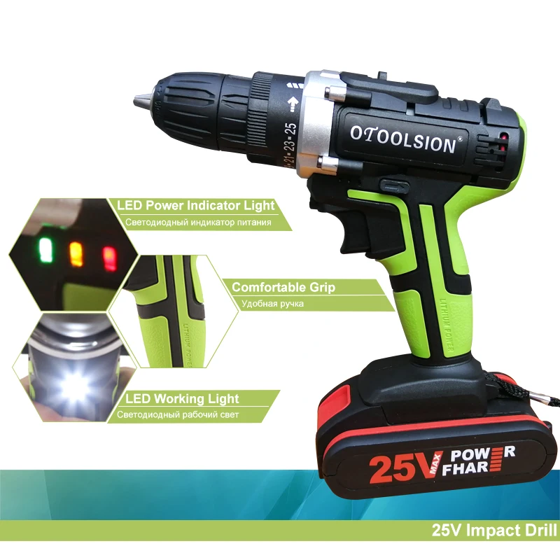 48N.m 1.5 Ah 25V Electric Screwdriver Rechargeable Screwdriver Eletric Tools Cordless Electric Drill Hand Drill + Tool Box (4)