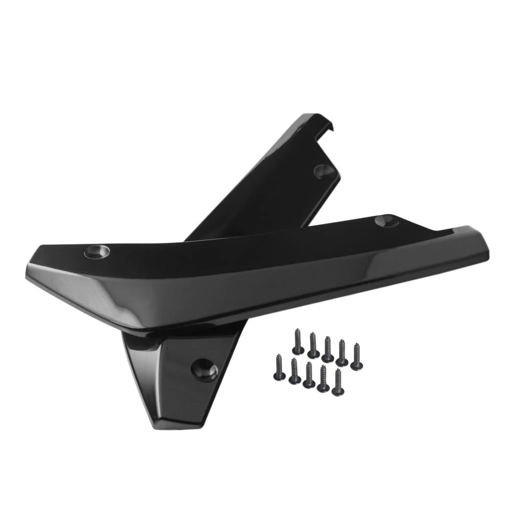 2 Pieces Universal Car Rear Bumper Lip Splitter Fins Spoiler Protector Black