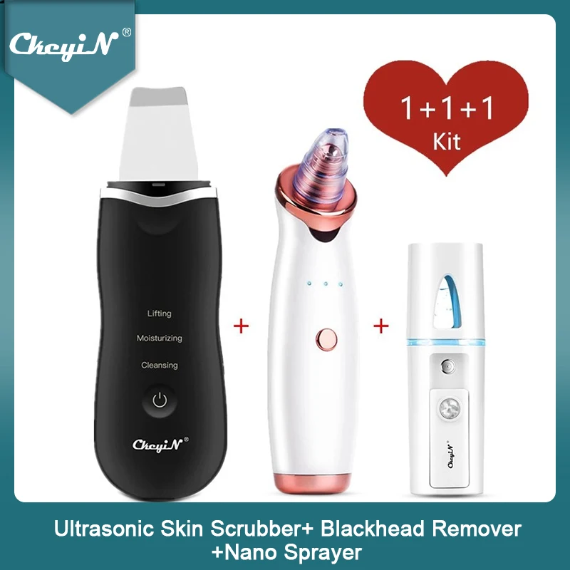 Ultrasonic Skin Scrubber Facial Peeling Pore Cleaner Exfoliator Face Blackhead Remover Spa Nano Sparyer Steamer Dropshipping 48|Skin Scrubber| -…