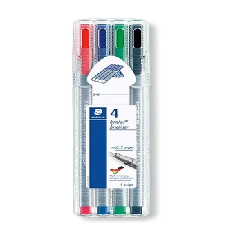

Staedtler 334 Triplus Fineliner Superfine Point Pens, 0.3 mm, Assorted Colours, Pack of 4
