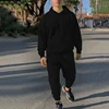 OMSJ 2024 Fashion Neon Style Mens Sets Fluorescence Green Hooded Sweatshirt+Sweatpants Two Piece Autumn Winter Casual Tracksuit 2