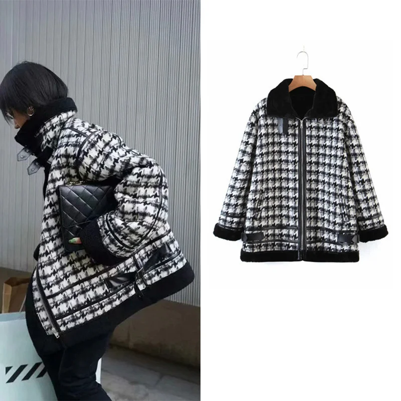 Зимнее пальто для женщин теплая короткая Элегантная куртка с отложным