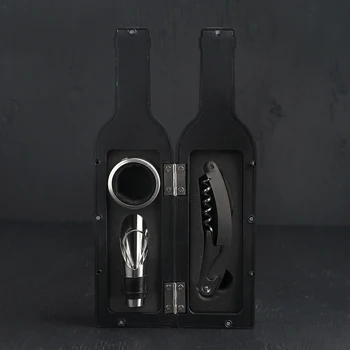 

Set for wine "Bottle", 3 items: corkscrew, funnel, ring