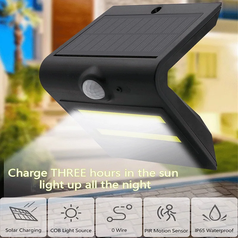 

LED Solar Light Outdoor Lamp Powered Sunlight high-performance Waterproof PIR Motion Sensor Street Light for Garden Decoration