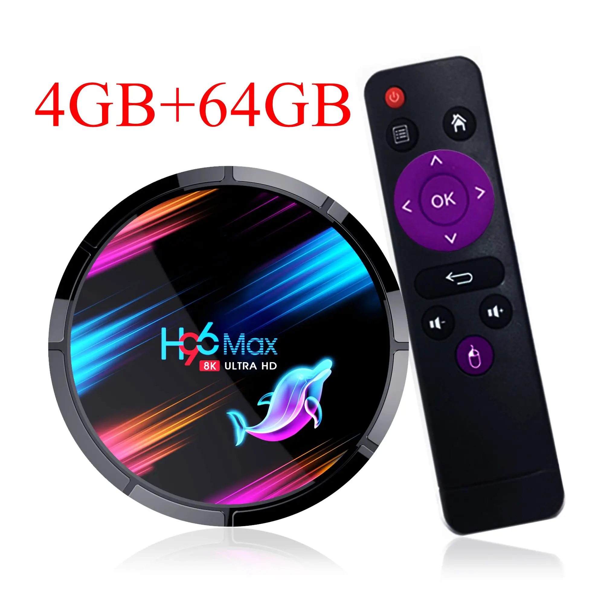5 шт. 8K Smart tv Box H96 Max X3 Android 9,0 Amlogic S905X3 4 Гб 64 Гб 2,4G/5G двойной WiFi USB3.0 BT4.0 8K 4K H.265 UHD медиаплеер - Цвет: 4GB 64GB