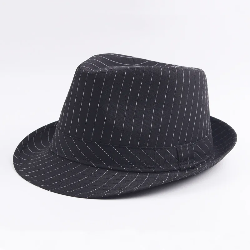 Модная летняя фетровая шляпа в стиле джаз, Мужская винтажная Солнцезащитная Панама, пляжная кепка, Кепка-котелок, кепка gorro - Цвет: Black