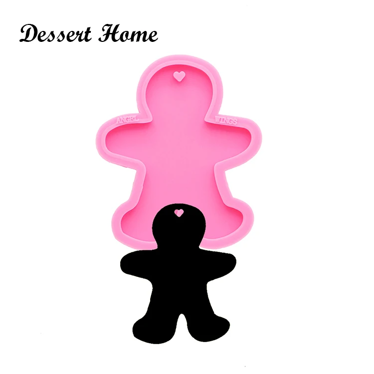 

DY0187 Christmas gingerbread man Epoxy Resin Molds For Jewelry Diy Silicone Keychain Necklace Earring Decoration Shiny Glossy