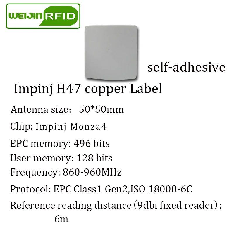 Rfid-теги UHF стикер Impinj H47 EPC 6C для печати медные наклейки 2000 шт клей на большие расстояния Пассивная RFID этикетка