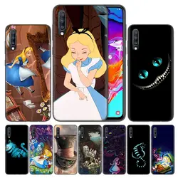 Алиса в Стране Чудес Сумка в виде кота Coque чехол для телефона для Samsung Galaxy S8 S9 A50 S10 S10e плюс 5G A10 A20 A30 A40 A60 A70 Чехлы для задней панели